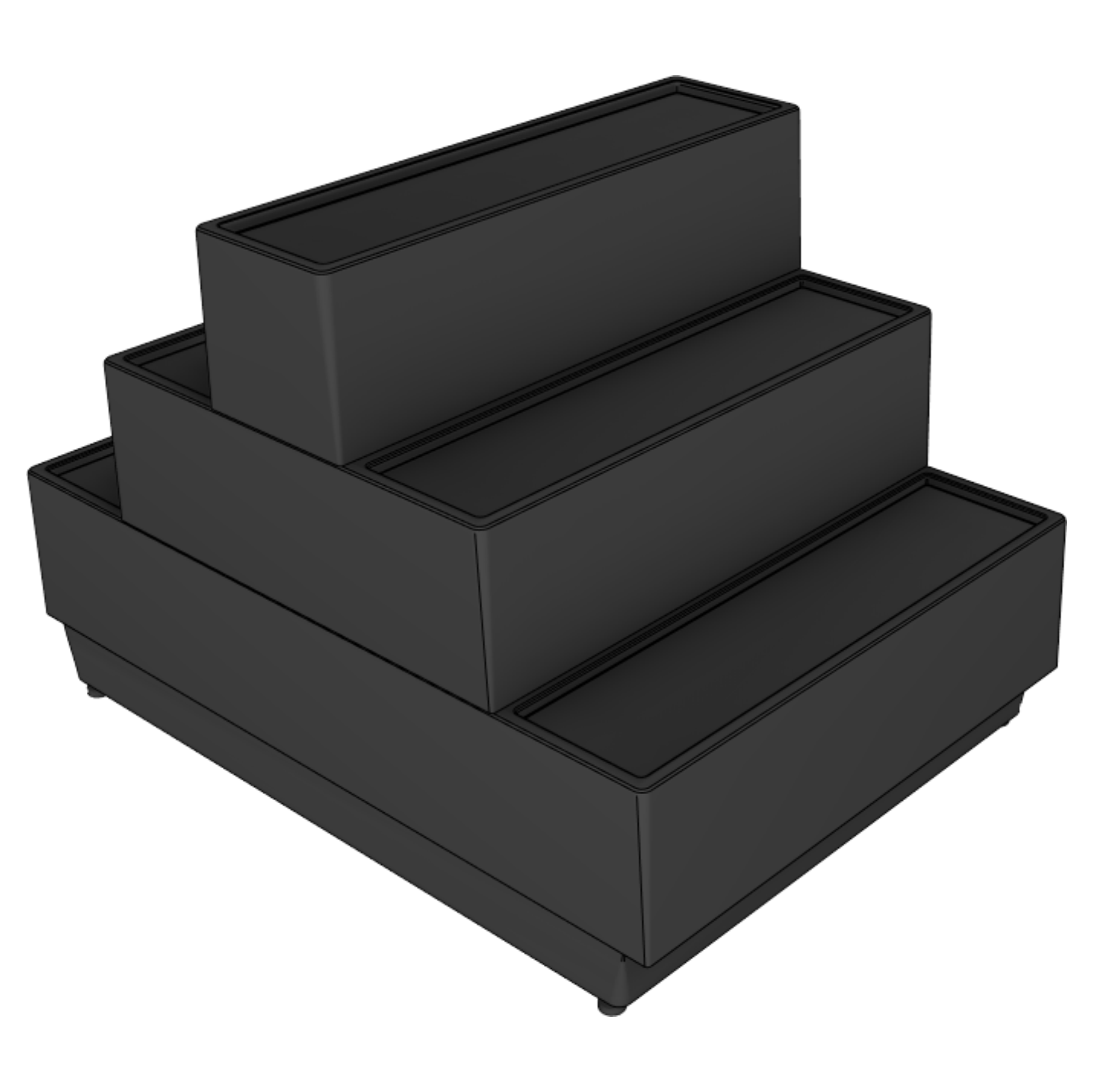 Double Sided 3-Step Floral Wall Unit