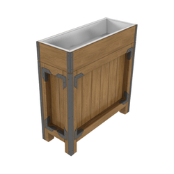 36" X 14" Orchard Bin With Ice Liner