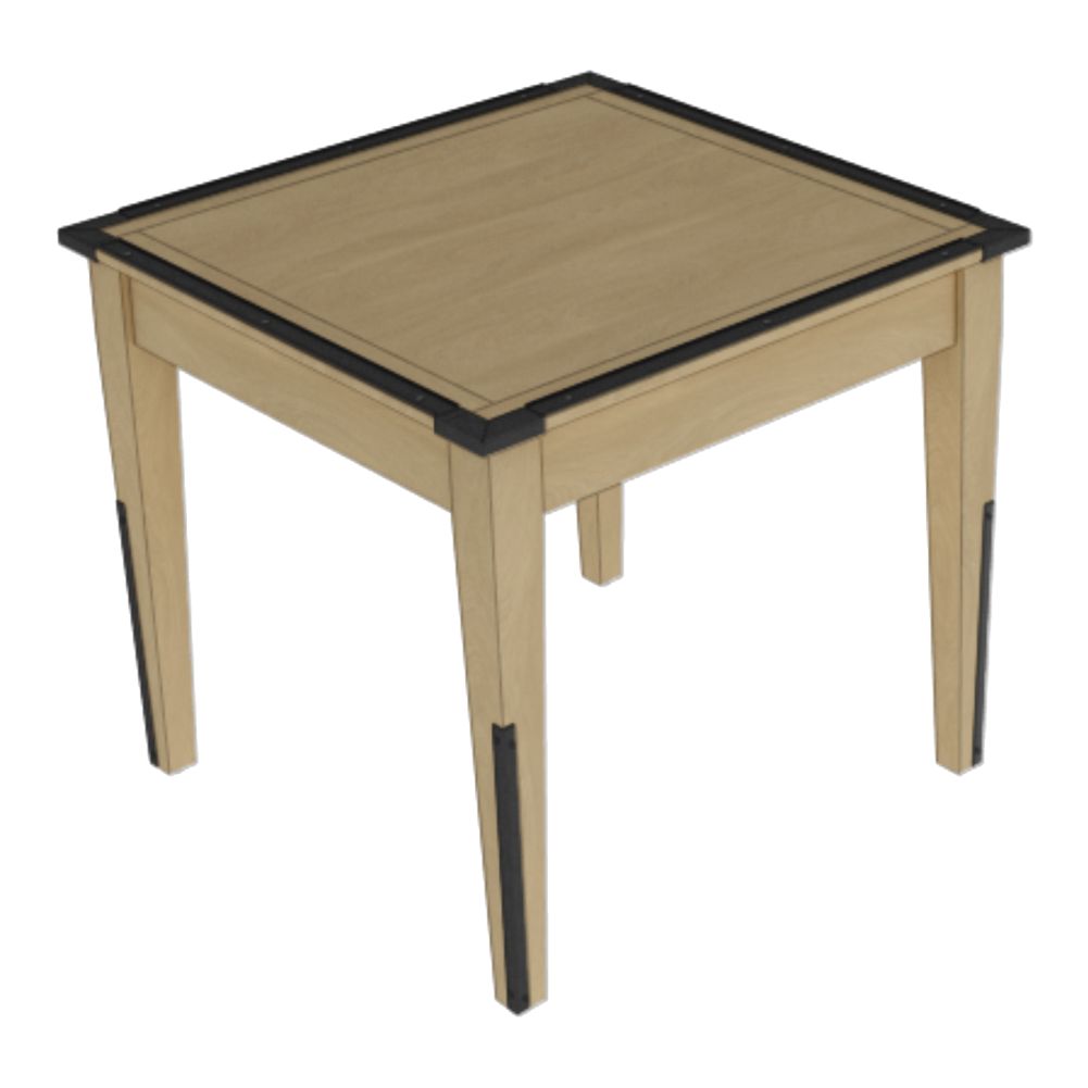 Large Table with Metal Corner Guards