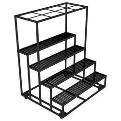4-Step Metal Display With Canopy