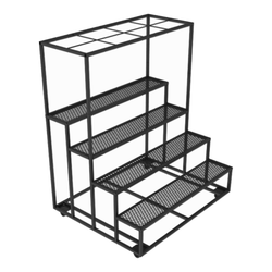 4-Step Metal Display With Canopy