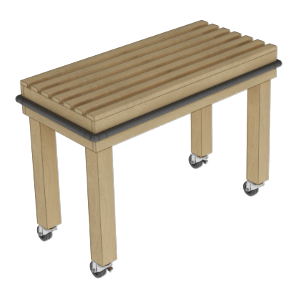 Mobile Slatted Bakery Table
