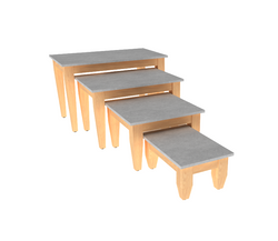 Set of 4 Metal Top Tables