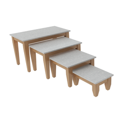 Set of 4 Metal Top Tables
