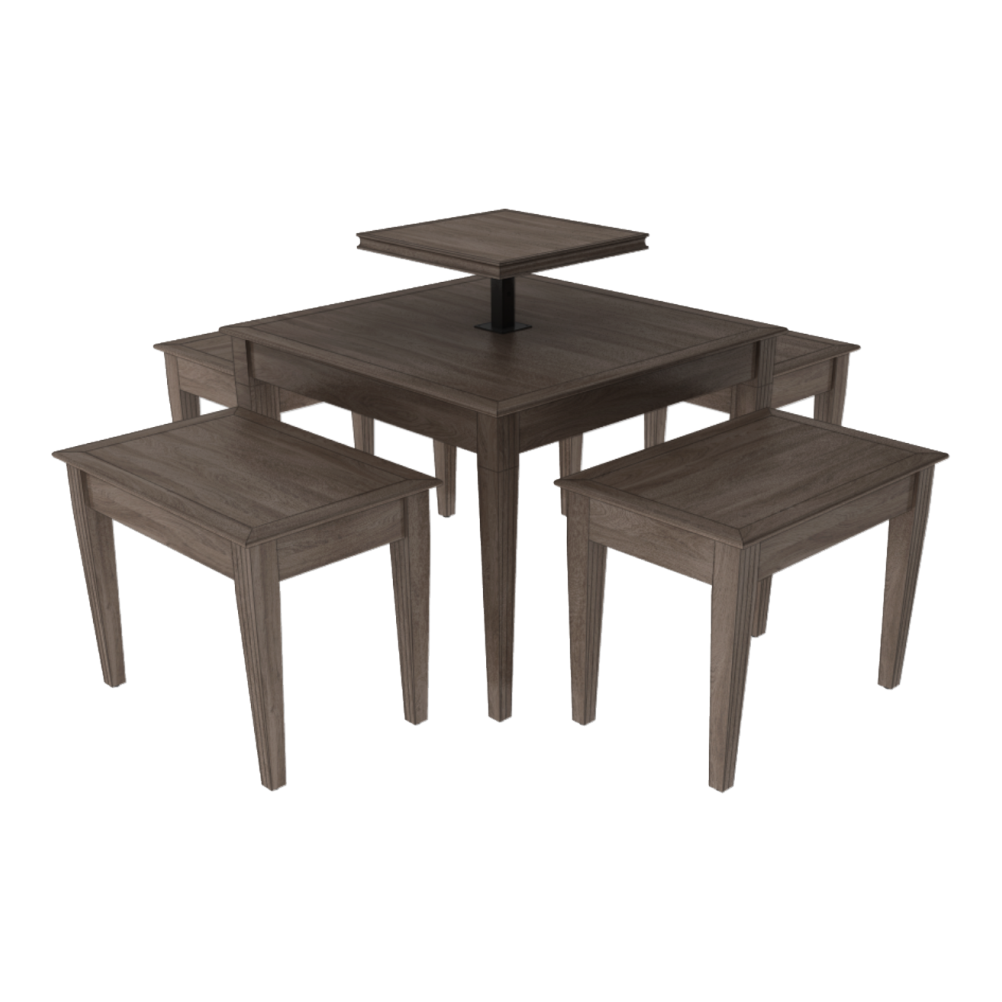 Set of 5 Tapered Leg Tables
