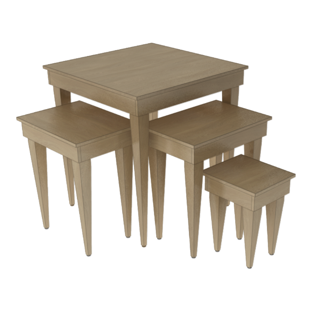 Set of 4 Tapered Leg Tables
