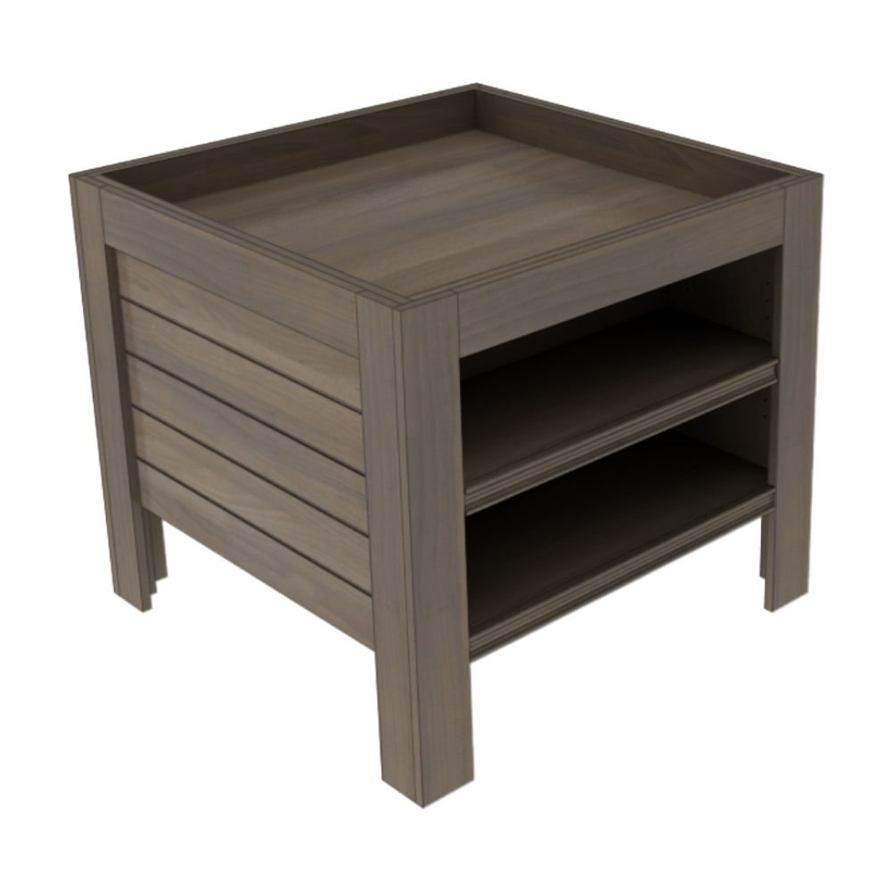 36" X 36" Orchard Bin With Shelves