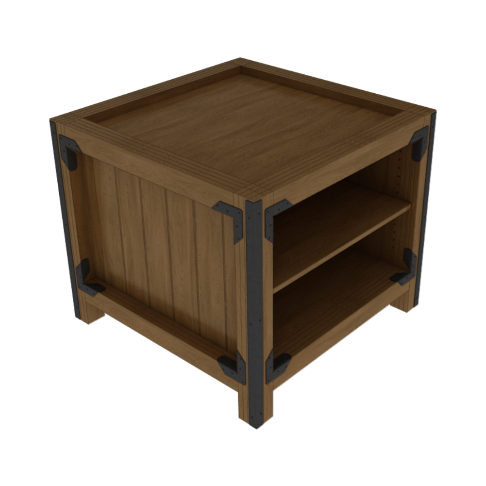 36" X 36" 2-Shelf Orchard Bin