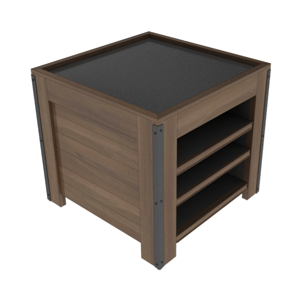 36" X 36" Orchard Bins With 2 Shelves