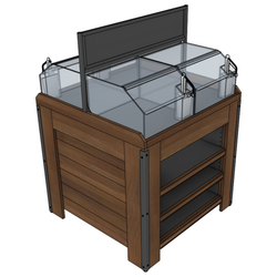 Bulk Orchard Bin With Shelves