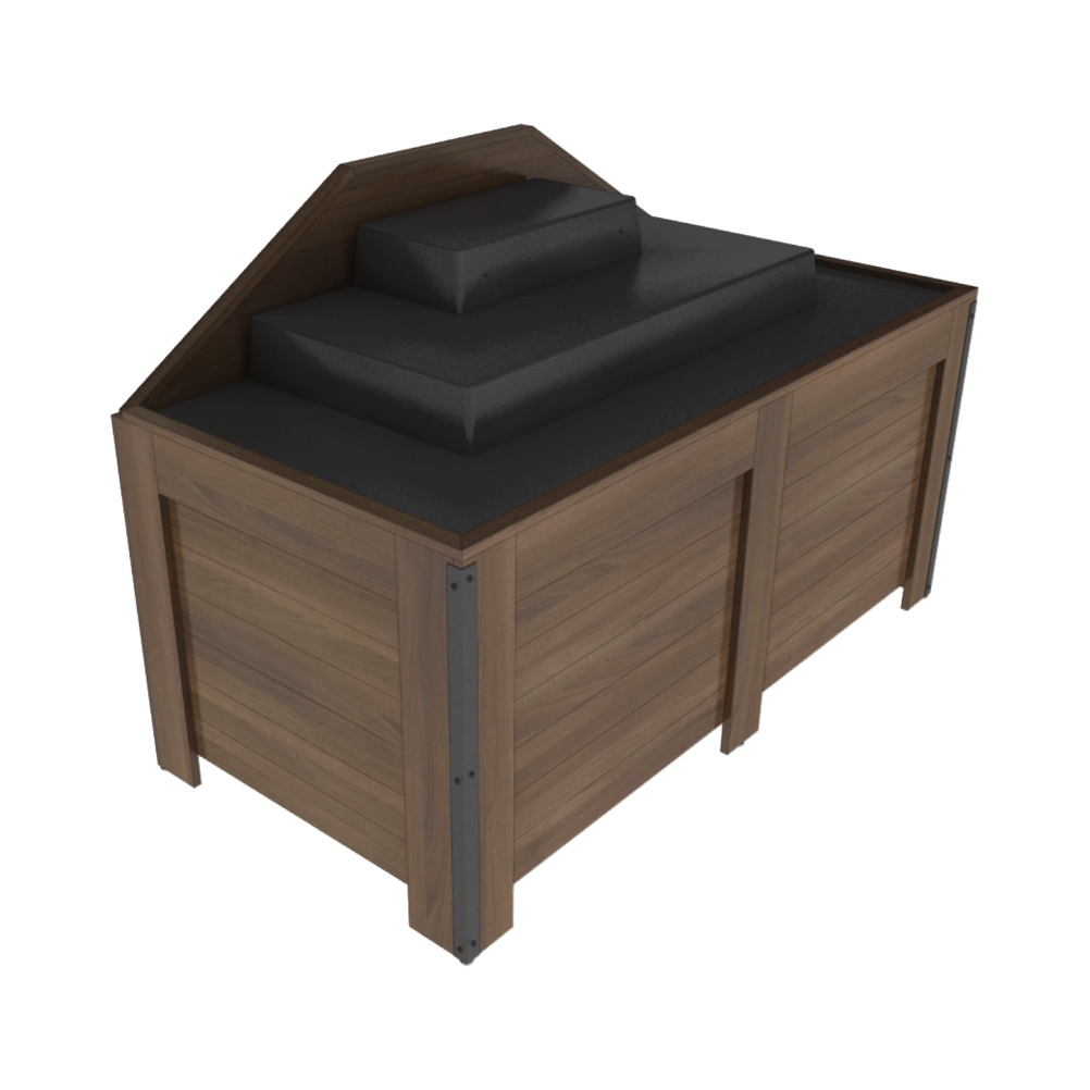 Produce End Cap With 2-Step Riser