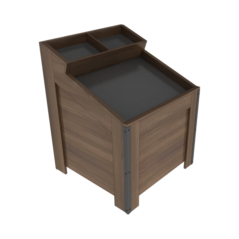 Divided Slant Top Orchard Bin