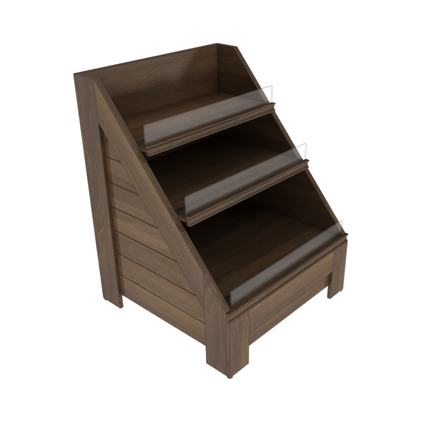 Slanted 3-Shelf Orchard Bin - Center or Stand Alone