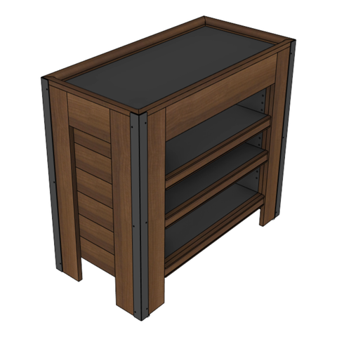 Tall 36" X 18" Orchard Bin With Shelves