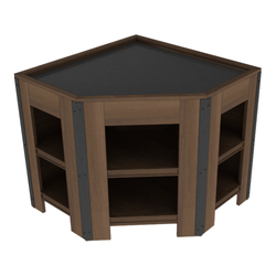 33" Tall Wedge Orchard Bin w/shelves