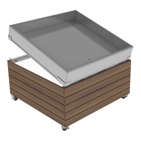 48"X 48" Adjustable Stainless Steel Ice Bin