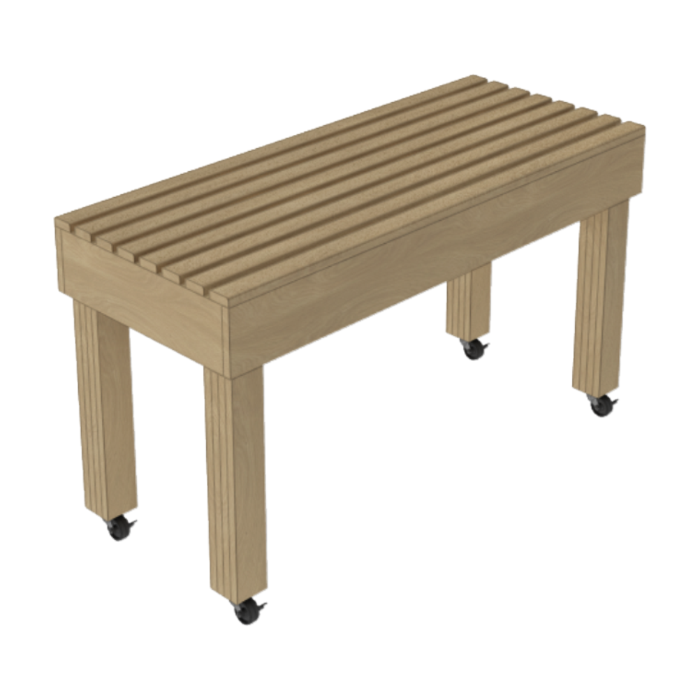 Small Slatted Wood Table