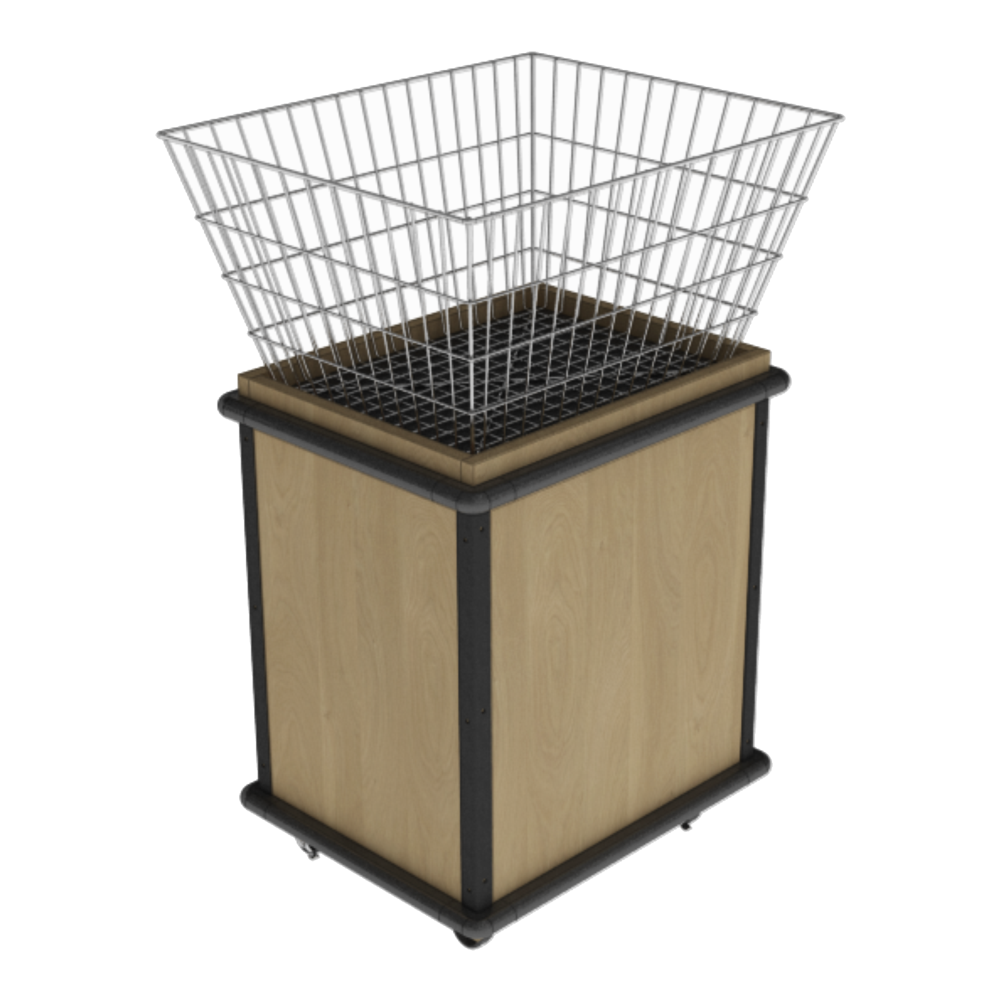 Single Chrome Basket Bin