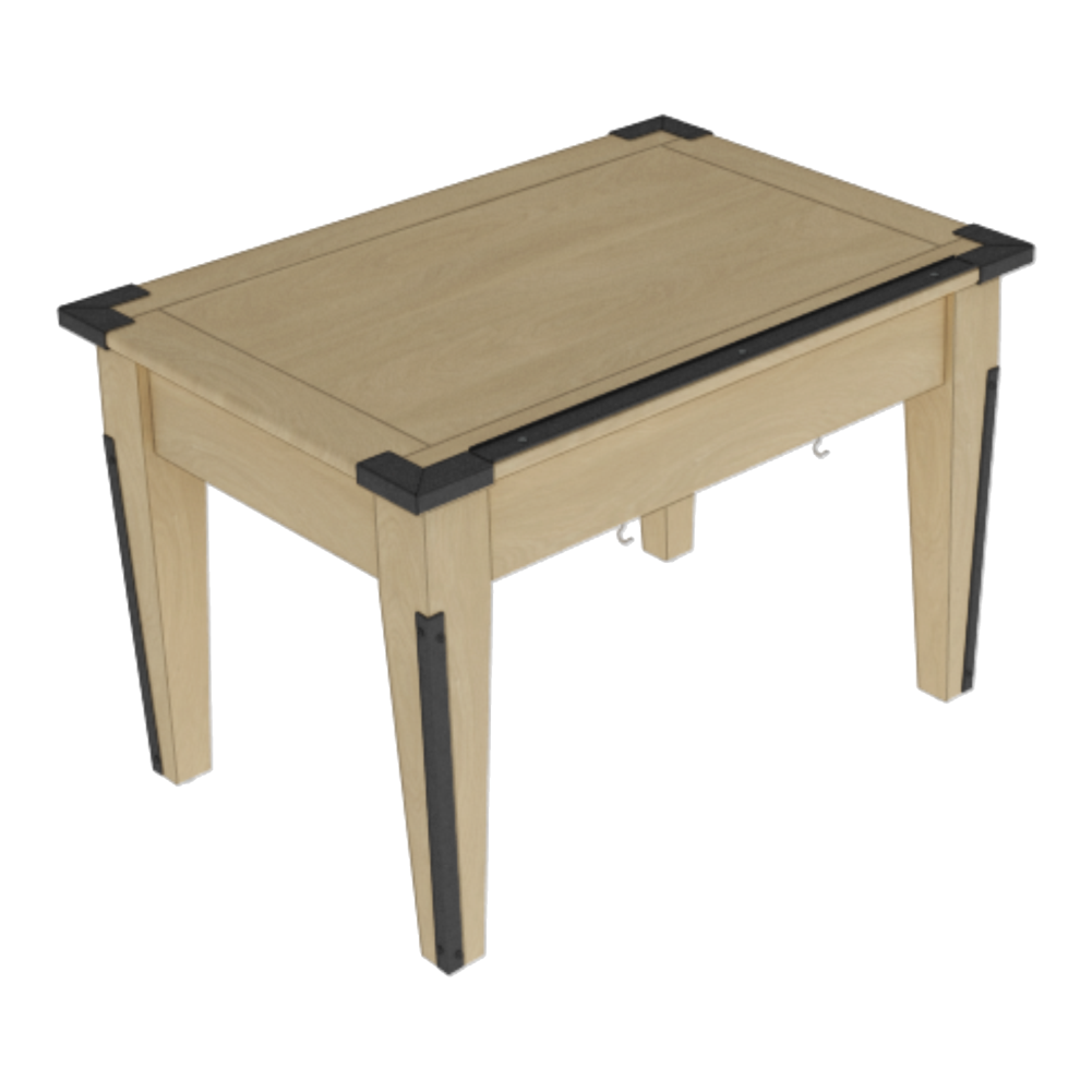 Small Table with Metal Corner Guards