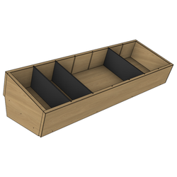 Sloped Wine Crate With Adjustable Dividers