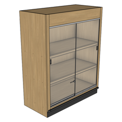 60" Tall Lockable Wine Cabinet