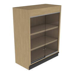 60" Tall Lockable Wine Cabinet