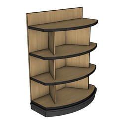 60" Tall 3-Shelf End Cap