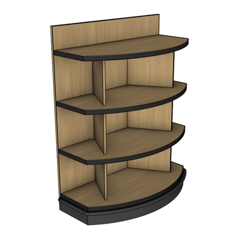 60" Tall 3-Shelf End Cap