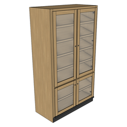 84" Tall Lockable Wine Cabinet