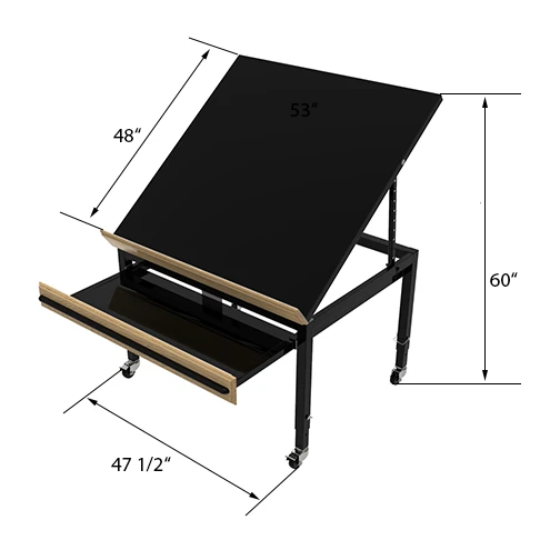 Produce Euro Table | Produce Display | The Marco Company-MET06 OSQ4848BK