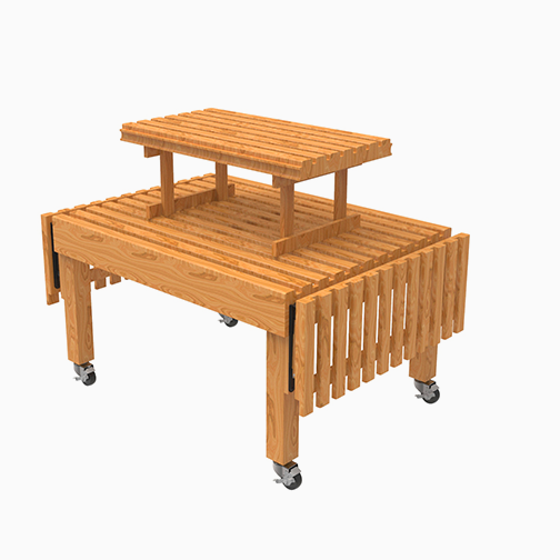 Bakery Display Tables and Racks | The Marco Company-BAK-115 OAK