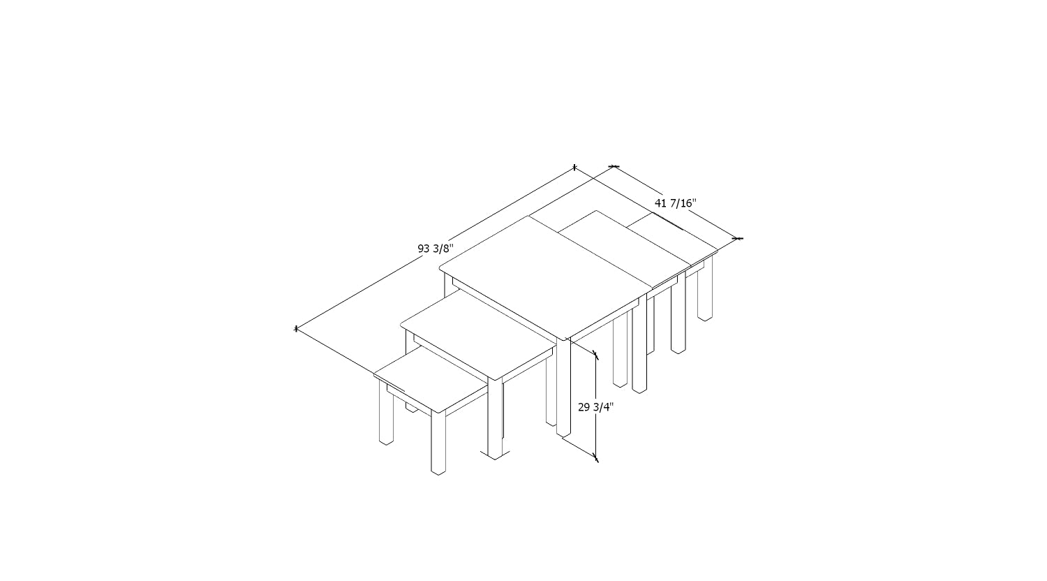 Set of Five Nesting Tables