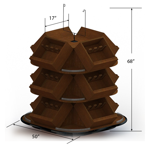 Wine Island Display | Wine Rack - WN-146 OAK SB