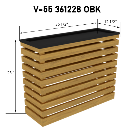 Produce Display Extender | Refrigerated Display | The Marco Company-V-55 361228 OBK